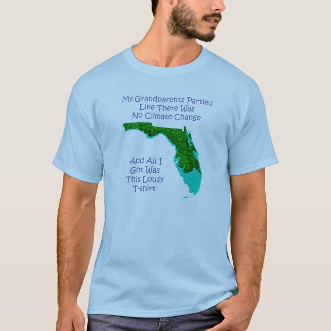 Klimatförändring - blått tee shirt (Framsida)