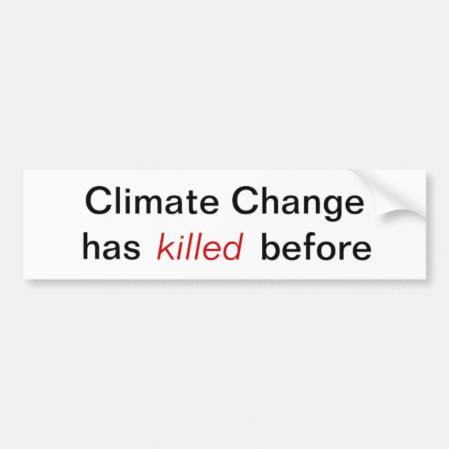 Klimatförändring - har dödat tidigare bildekal (Framsidan)