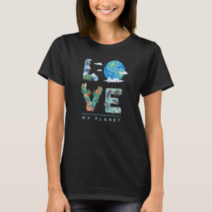Klimatförändring i kärlek min planetens jorddag t shirt