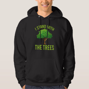 Klimatförändring Jag Står Med Träden Jordens Dag Hoodie