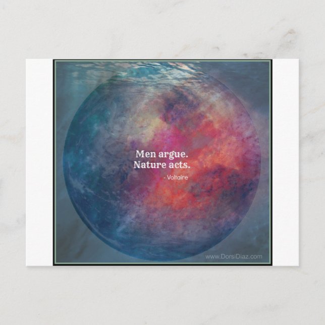 Klimatförändring: Konstruktion för "Manar Argue -  Vykort (Framsida)