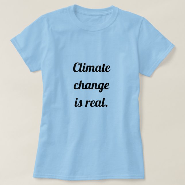Klimatförändring: Ljusblå T Shirt (Design framsida)