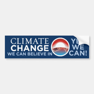Klimatförändring - Obama parodibildekal Bildekal