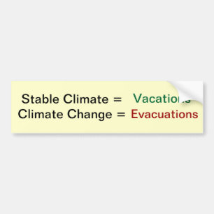 Klimatförändring och affär bildekal