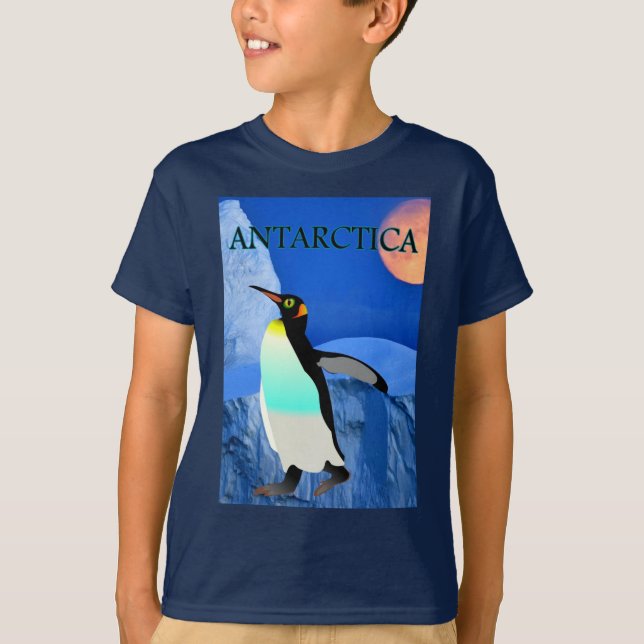 Klimatförändringar Antarktis Glacier Ice Penguin M T Shirt (Framsida)