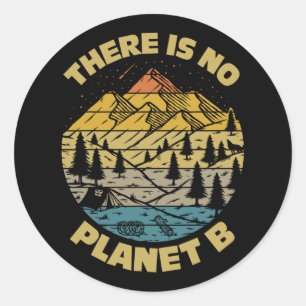 Klimatförändringar Det finns ingen planet B Earth Runt Klistermärke