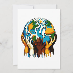 Klimatförändringar Global Unity Earth Design Julkort
