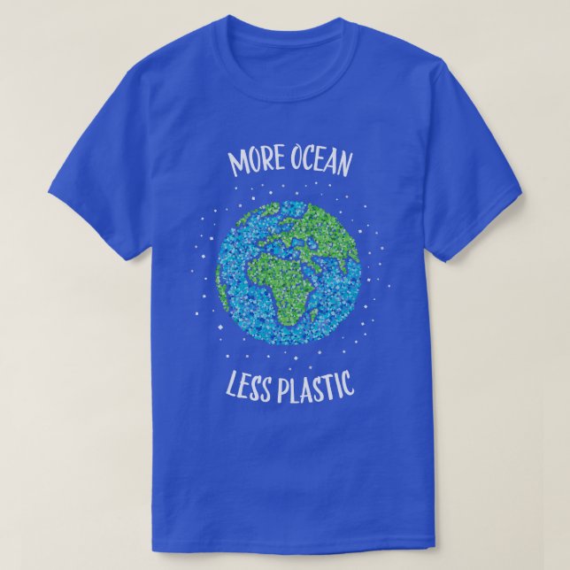Klimatförändringar i haven - mindre plastisk jord t shirt (Design framsida)