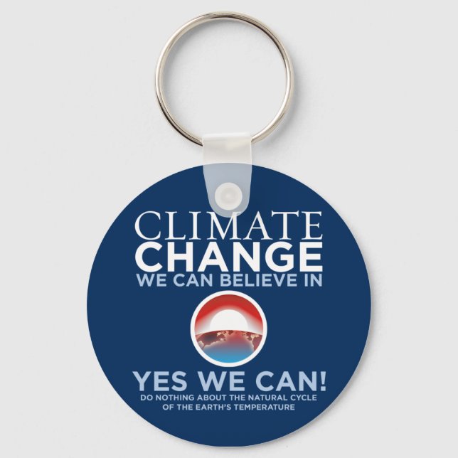 Klimatförändringar - ja, vi kan Obama Parody Keych Nyckelring (Framsida)