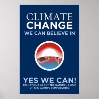 Klimatförändringar - ja, vi kan Poster Obama Parod