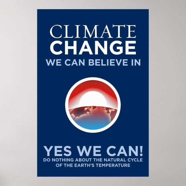 Klimatförändringar - ja, vi kan Poster Obama Parod (Framsidan)