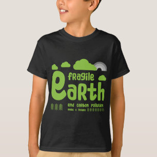 Klimatförändringar Kolförorening Åtgärd T-Shir T Shirt