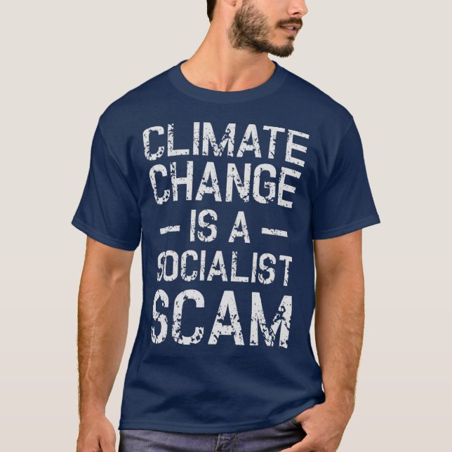 Klimatförändringar mot socialism Klimatförändringa T Shirt (Framsida)