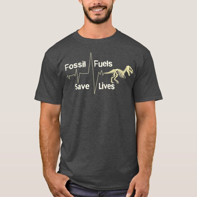 Klimatförändringar mot socialismen Fossil T Shirt (Framsida)