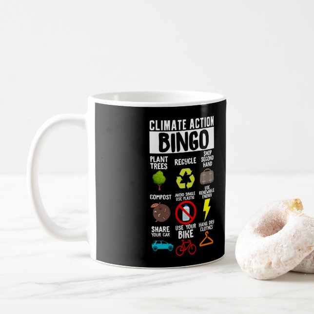 Klimatförändringar på klimatdagen kaffemugg (Med munk)