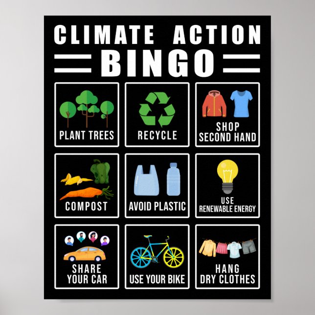 Klimatförändringar på klimatdagen poster (Framsidan)