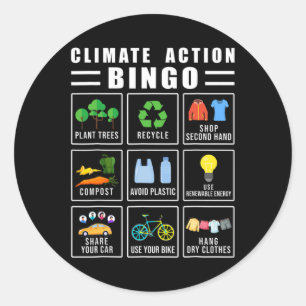 Klimatförändringar på klimatdagen runt klistermärke