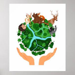 Klimatförändringar Räddar planetet Poster