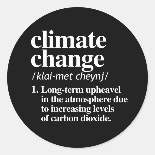 Klimatförändringar Runt Klistermärke (Framsida)
