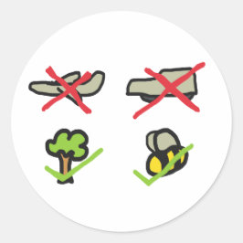 Klimatförändringar Runt Klistermärke