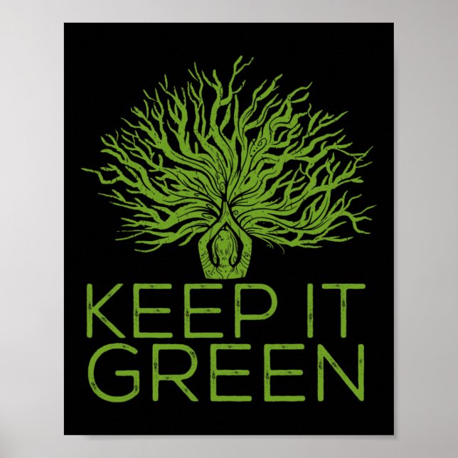 Klimatförändringarnas Behålla Den Grönten Räddar p Poster (Framsidan)
