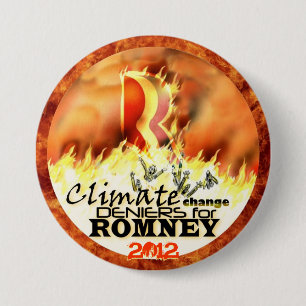 KlimatförändringDeniers för Romney 2012 Knapp