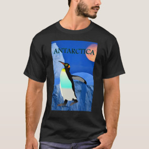 Klimatförändringen Antarctica Glacier Penguin och  T Shirt