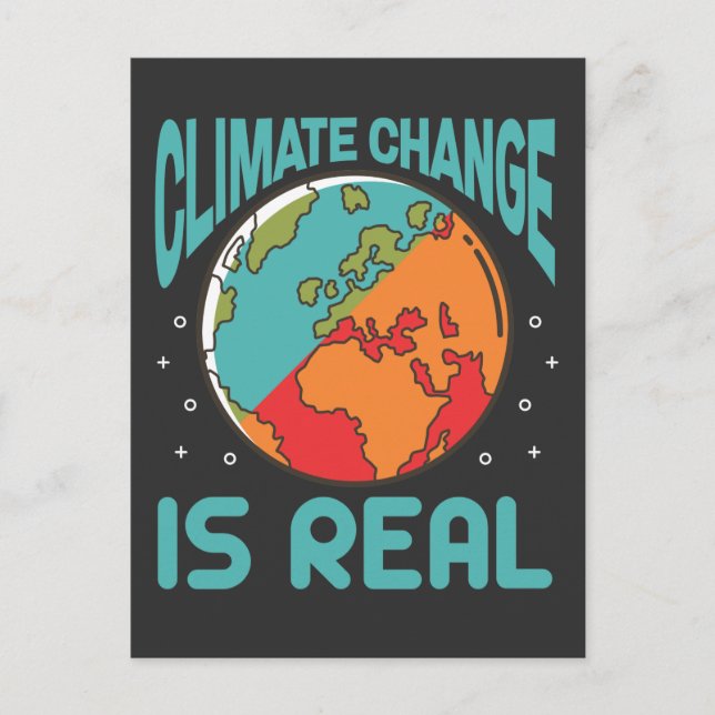 Klimatförändringen är den verkliga Räddande planet Vykort (Framsida)