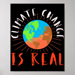 Klimatförändringen är en verklig dag på jorden poster