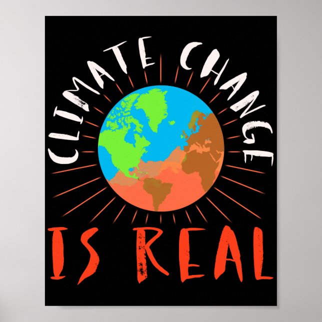 Klimatförändringen är en verklig dag på jorden poster (Framsidan)