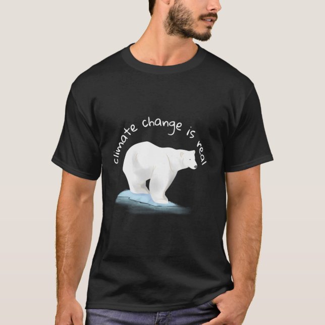 Klimatförändringen är en verklig global uppvärmnin t shirt (Framsida)