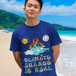 Klimatförändringen är en verklig global uppvärmnin t shirt