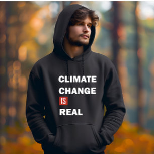 Klimatförändringen är en verklig miljömedvetenhet hoodie