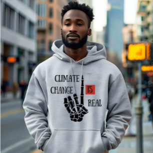 Klimatförändringen är en verklig miljömedvetenhet hoodie