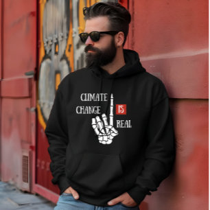 Klimatförändringen är en verklig miljömedvetenhet hoodie