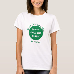 Klimatförändringen är en verklig miljömedvetenhet t shirt
