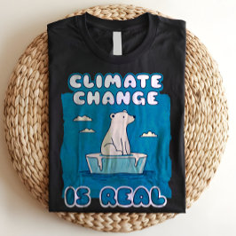 Klimatförändringen är en verklig Polar Bear Enviro T Shirt