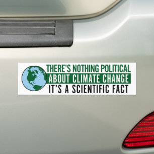 Klimatförändringen är inget politiskt problem bildekal