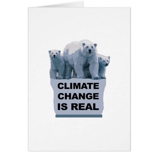 KLIMATFÖRÄNDRINGEN ÄR VERKLIG HÄLSNINGSKORT (Framsidan)