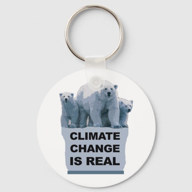 KLIMATFÖRÄNDRINGEN ÄR VERKLIG NYCKELRING (Framsida)