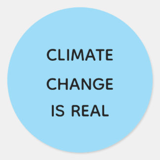 Klimatförändringen är verklig runt klistermärke