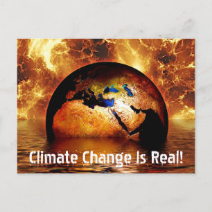 Klimatförändringen är verklig! vykort