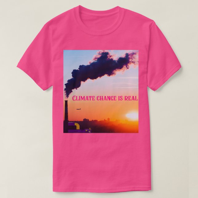 Klimatförändringen är verkligen räddat planeten 3 t shirt (Design framsida)