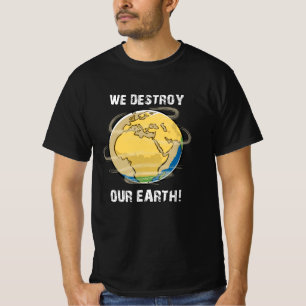 Klimatförändringen Framtida CO2-planeten Jord Gift T Shirt