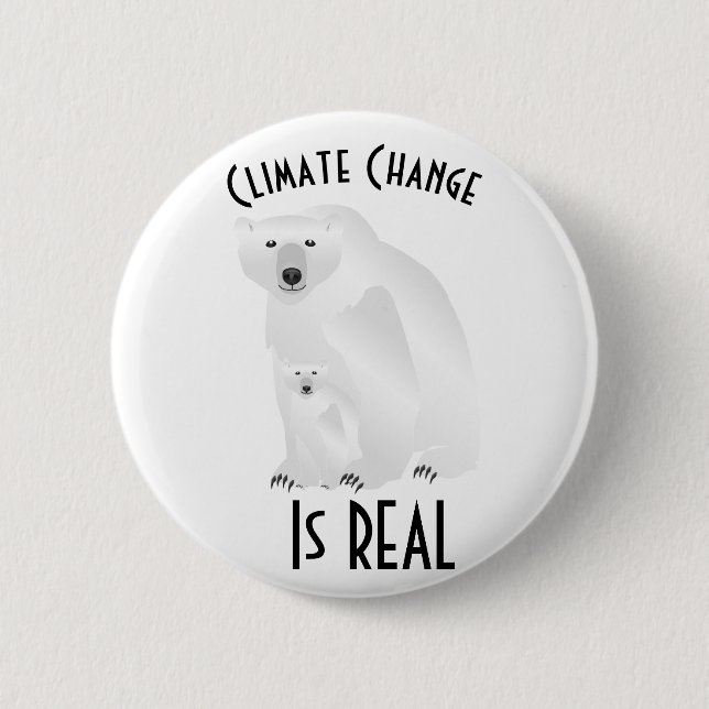 Klimatförändringen i polar och Unge är verklig Knapp (Framsida)
