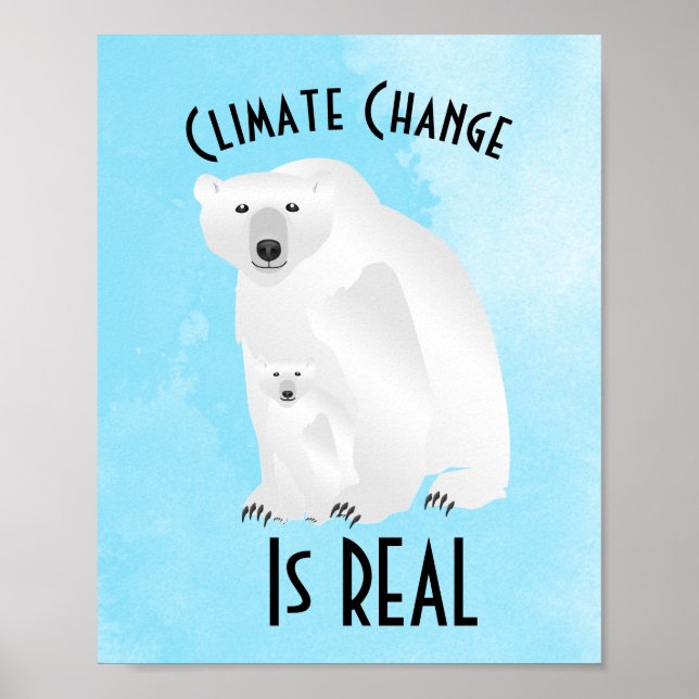 Klimatförändringen i polarna är en verklig protest poster (Framsidan)