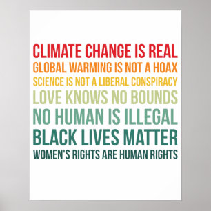 Klimatförändringen inom den globala vetenskapen är poster