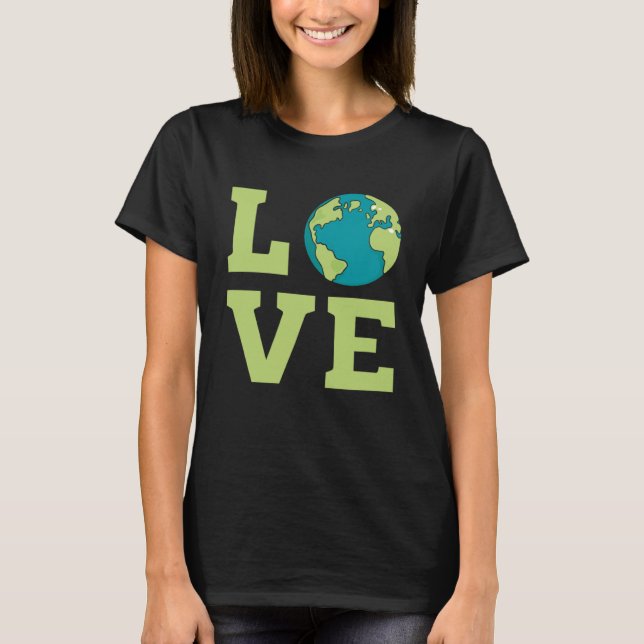 Klimatförändringen Kärlek - den globala uppvärmnin T Shirt (Framsida)