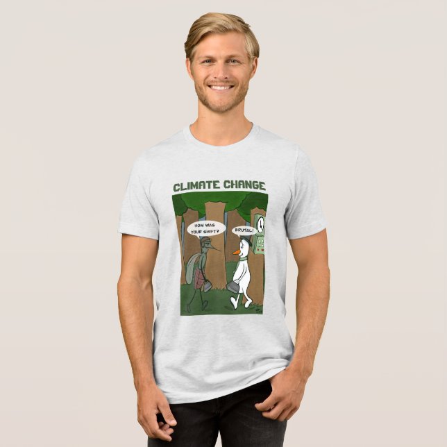 Klimatförändringen Manar Tri-Blend T-Shirt (Framsida Full)