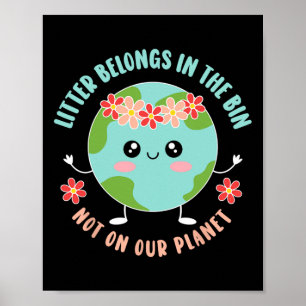 Klimatförändringen mot Återvinna - ingen urvattnin Poster